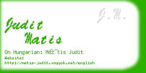 judit matis business card